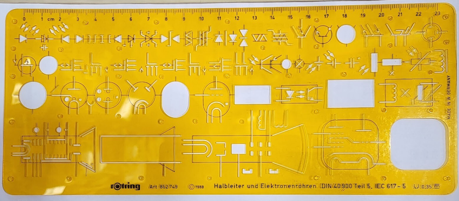 Rotring 0.35 Halbleiter und Elektronenrohren art 852 749 DIN 40900 Teil 5, IEC