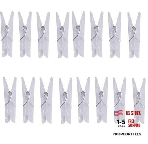 Pcs Mini Plastic Pins, 1.37 Inch Clear Utility Paper Clips, Clothespins, 100