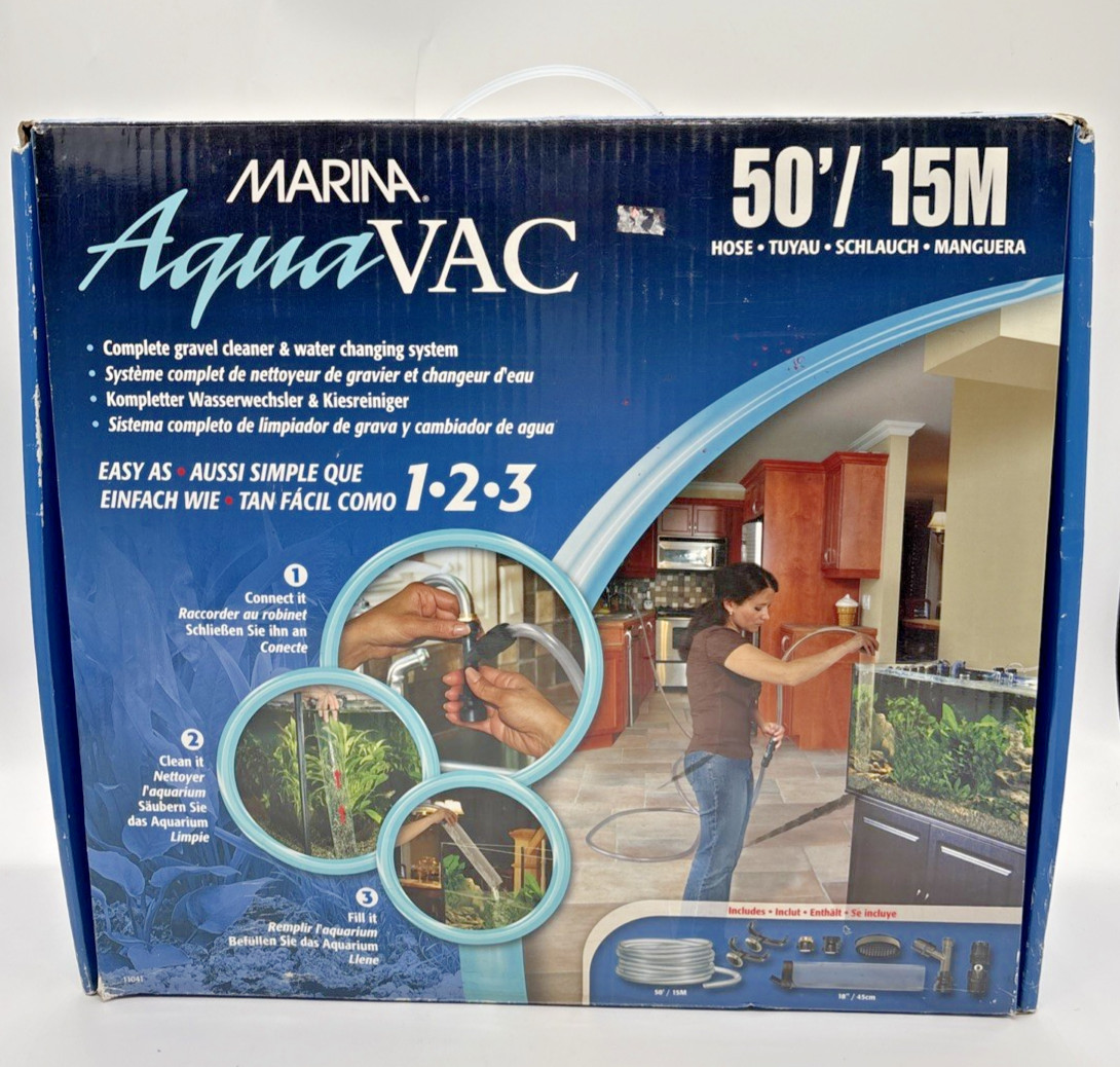 Marina Easy Vac Gravel Cleaner 50ft Hose, Put Together In Original Box-USED ONCE