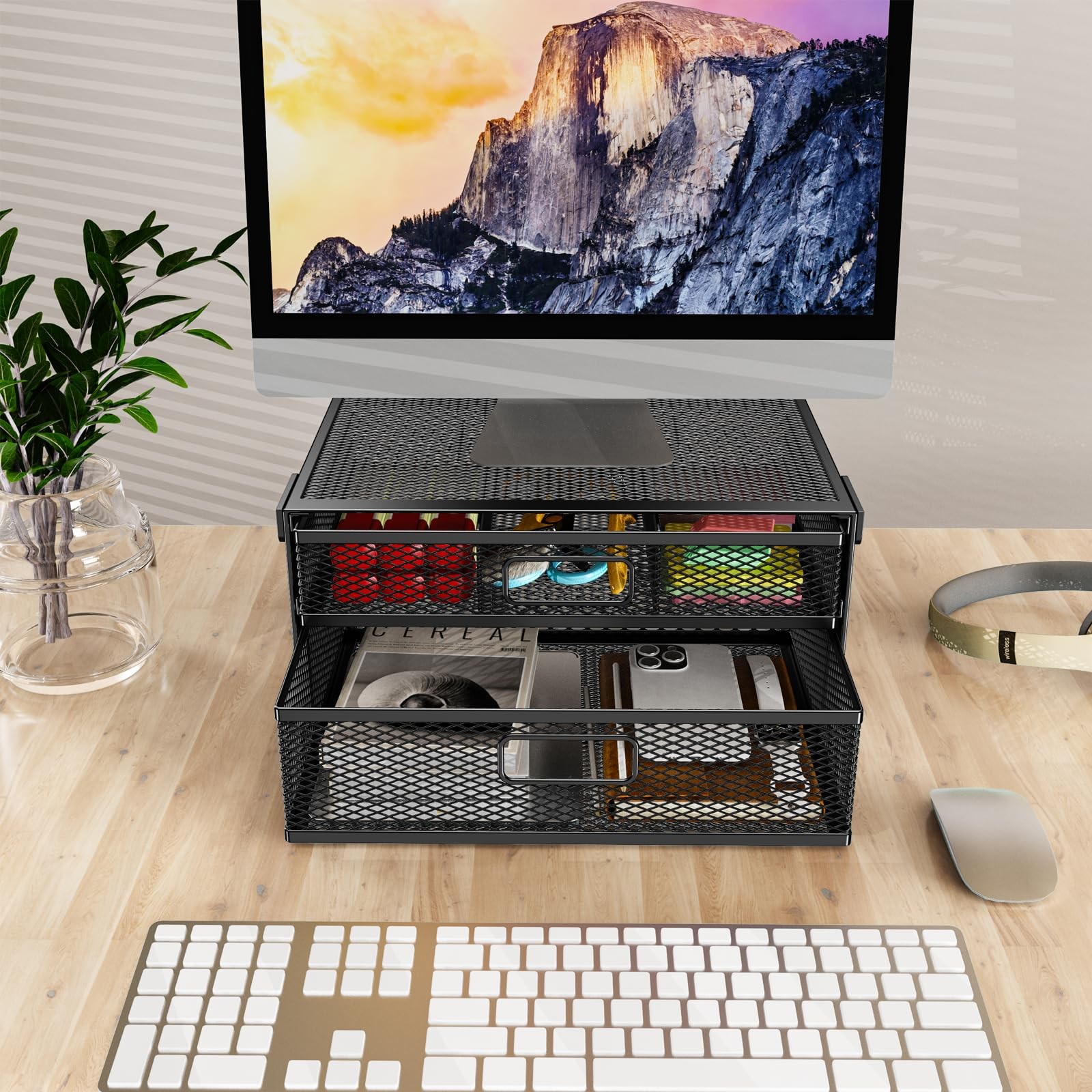 Under Desk Drawer Organizer No Drilling Under Desk Storage Drawer Organizer M...