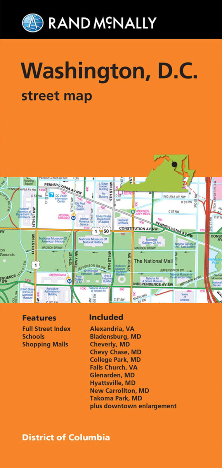 Rand McNally State Maps: Virginia and Washington, D.C. (2 Maps)