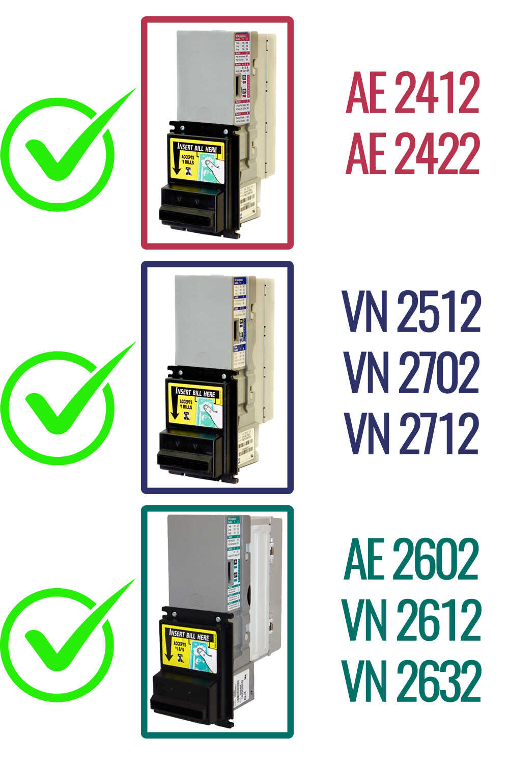 MEI MARS VN 2512 24 VOLT MDB DBV BILL ACCEPTOR / VALIDATOR HARNESS