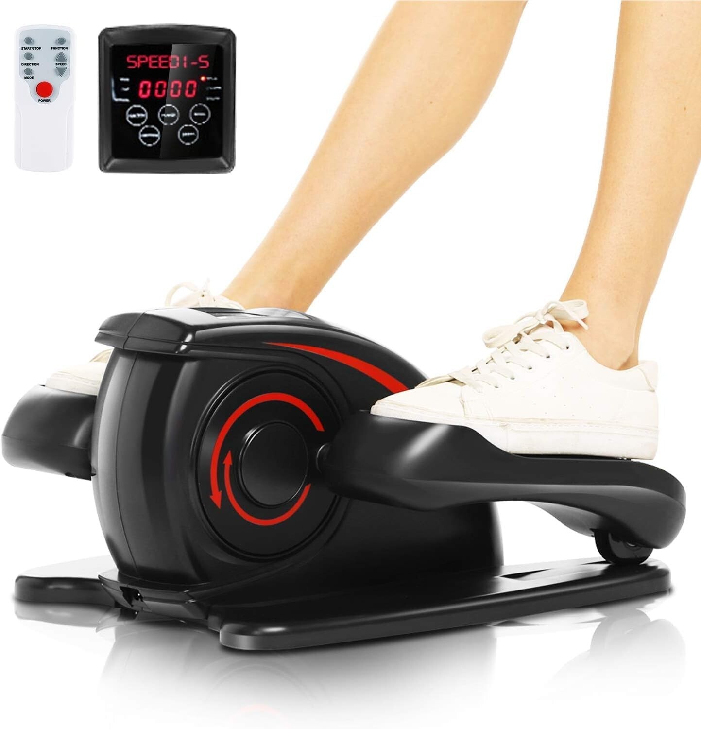 ANCHEER Under Desk Elliptical Machine Pedal Exerciser LCD Display Remote Control