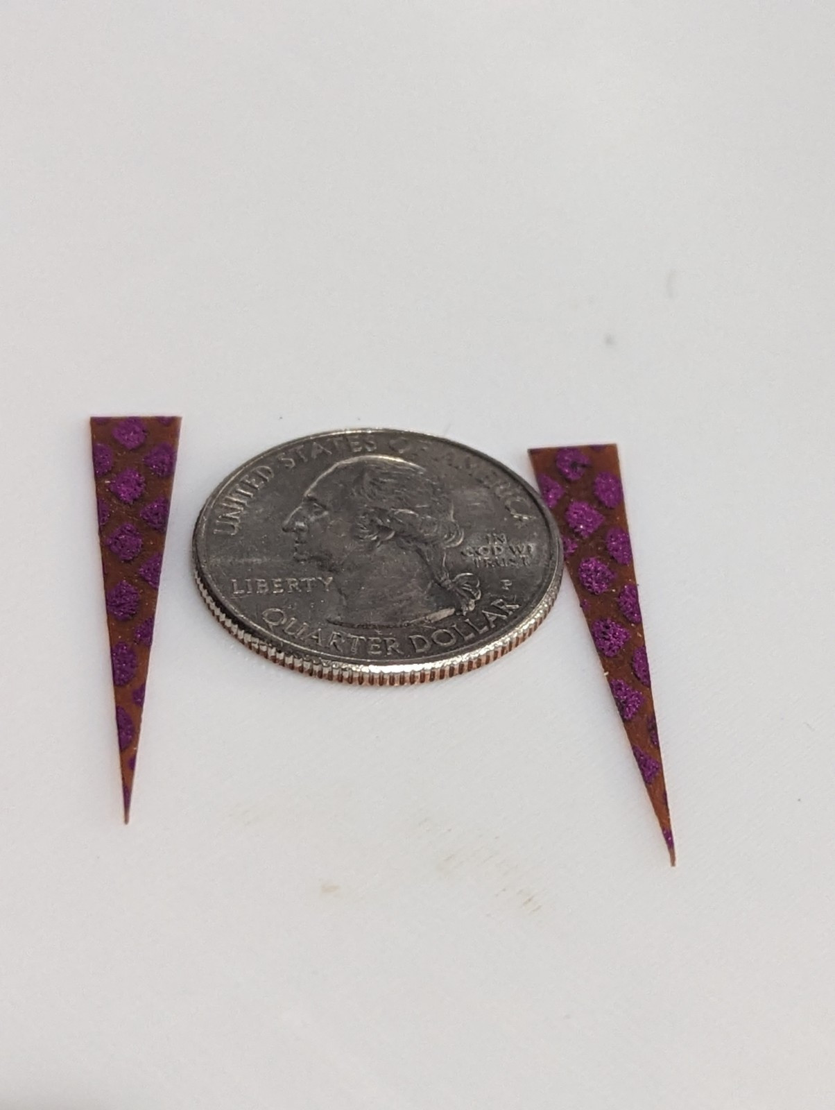 Purple Scale 1.5" Silicone Crappie Jig Wedge Tails 25