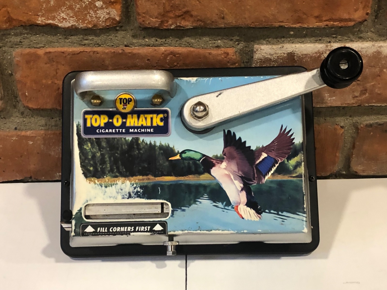 Vintage Top-O-Matic Cigarette Machine Duck Graphic