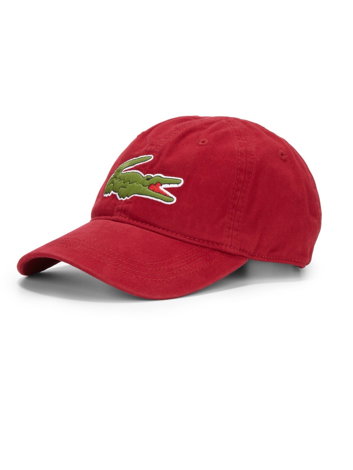Lacoste Big Croc Gabardine Men's Cotton Hat - Red