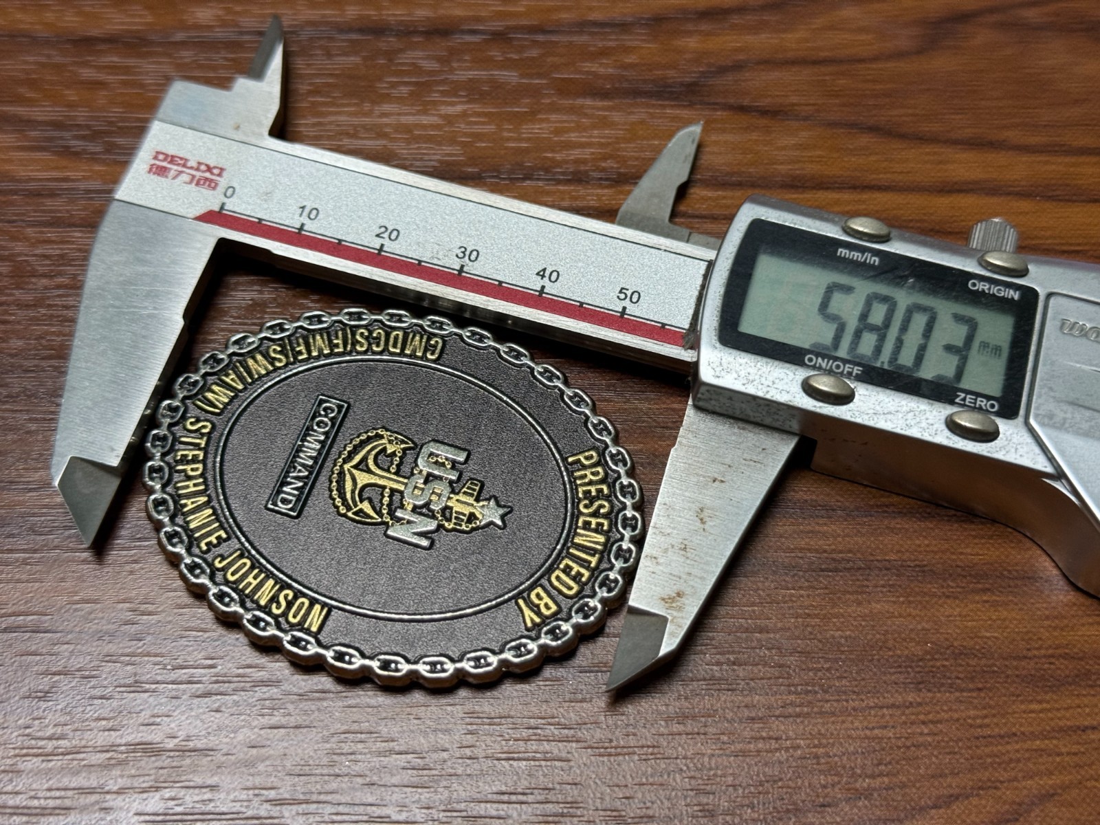 USN CMDCS Stephanie Johnson Command Navy Challenge Coin W#1