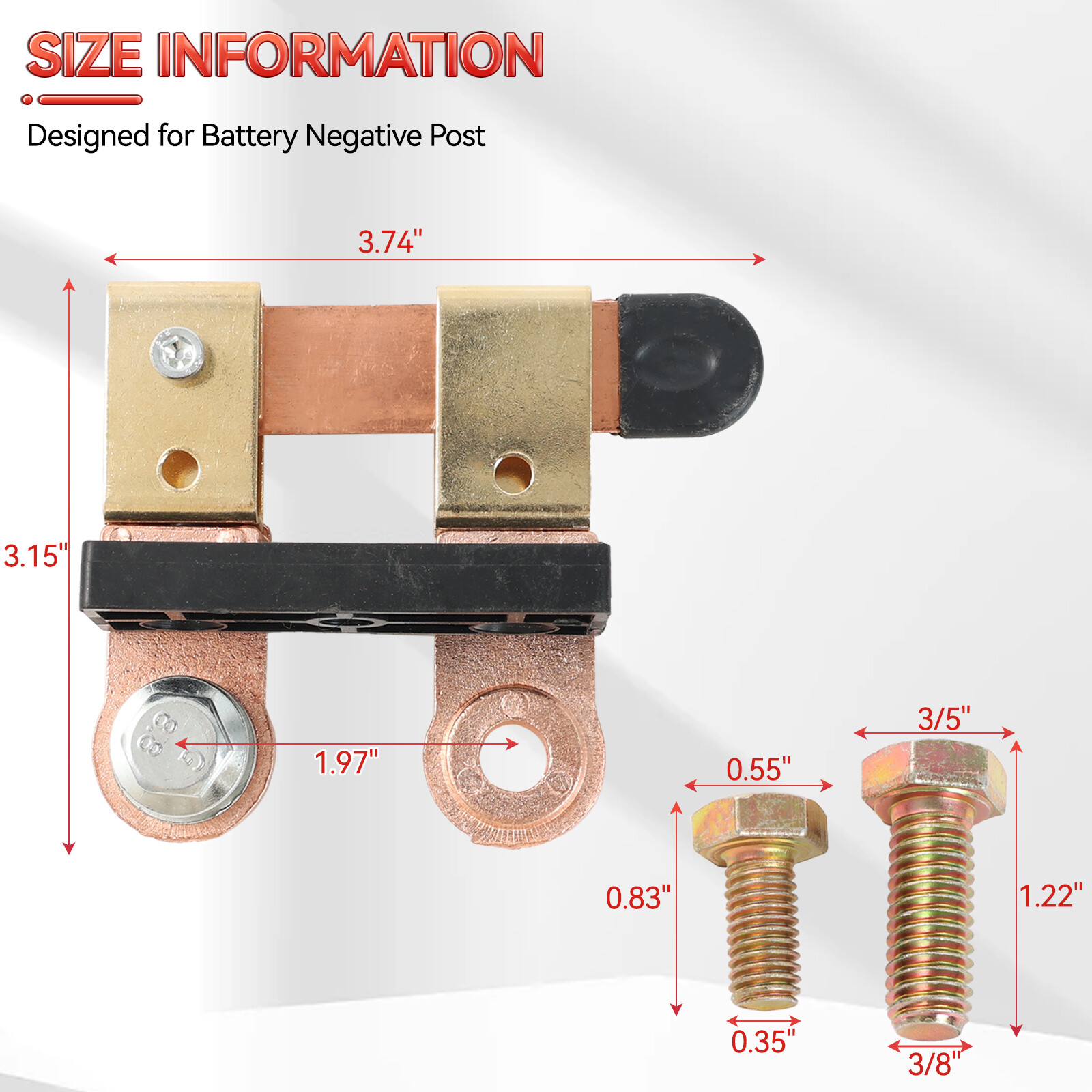 Blade Battery Disconnect Switch 12V/24V Copper Side Post Shut Off Fit Car Boat