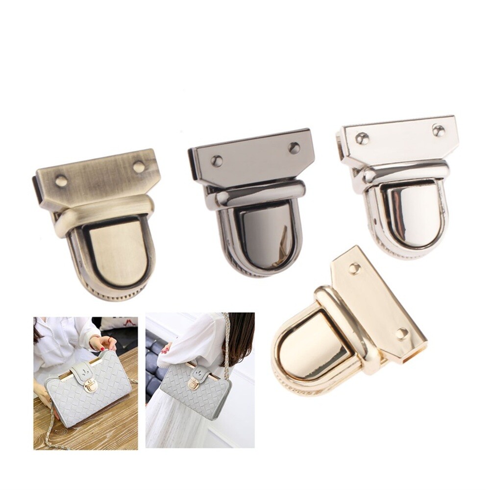 Purse Twist Turn Lock Purse Bag Leather Craft Clasp Luggage Duck Tongue Buckle