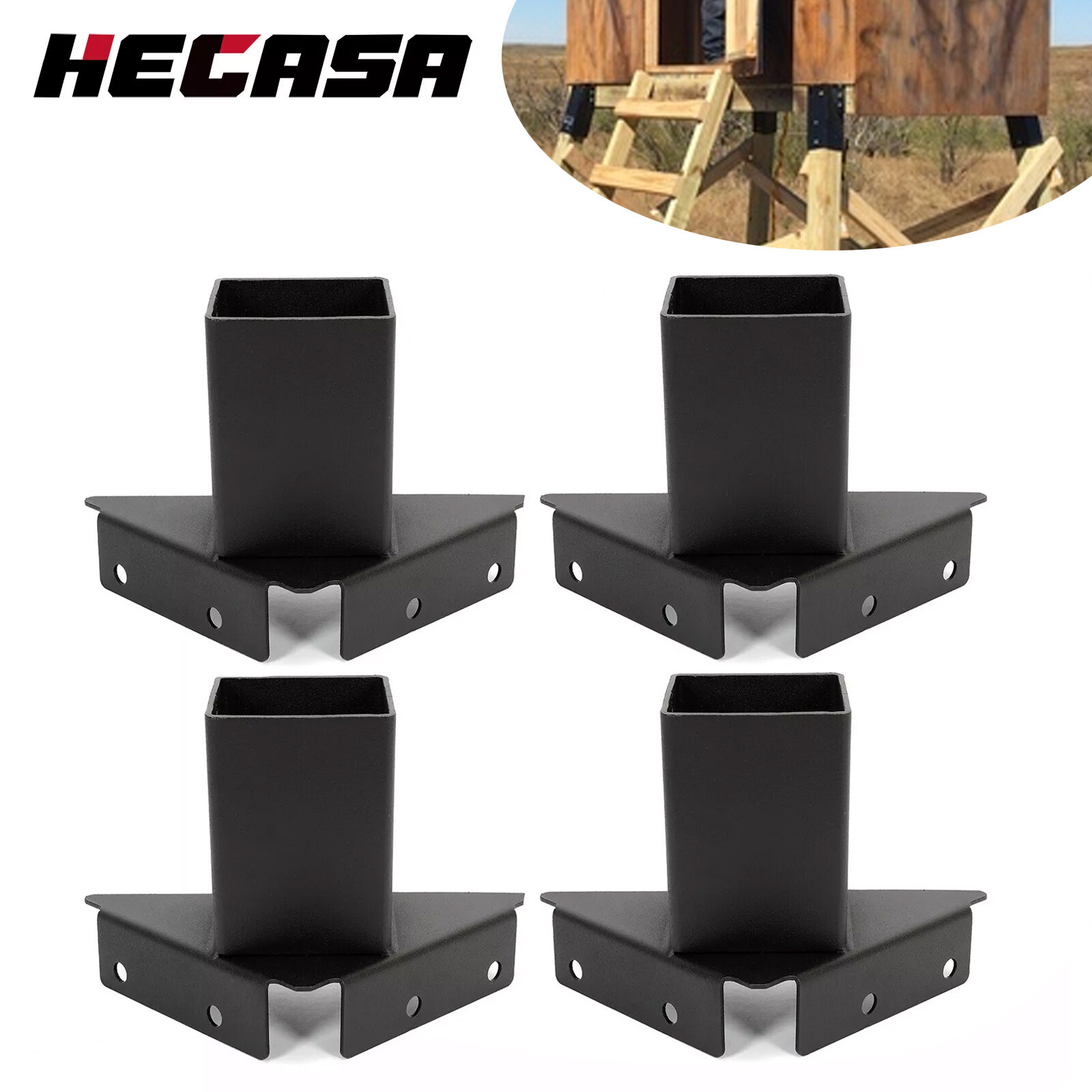 Powder coated Compound Angle Heavy Duty Deer Elevator Brackets Tree Stand 4pcs