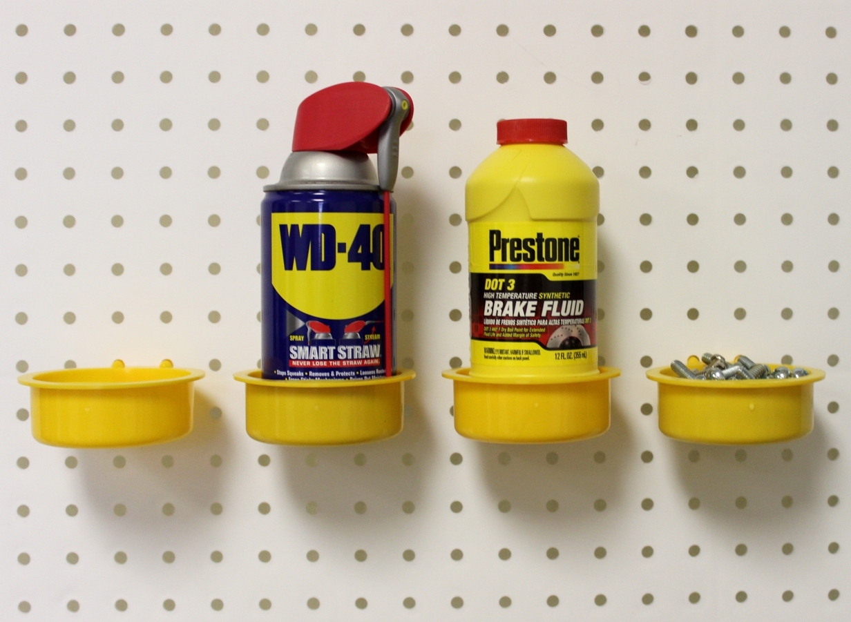 WallPeg 5 Round Bins fits 1/4" Hole Size  Pegboard & Craft Storage #2-EB 505 S
