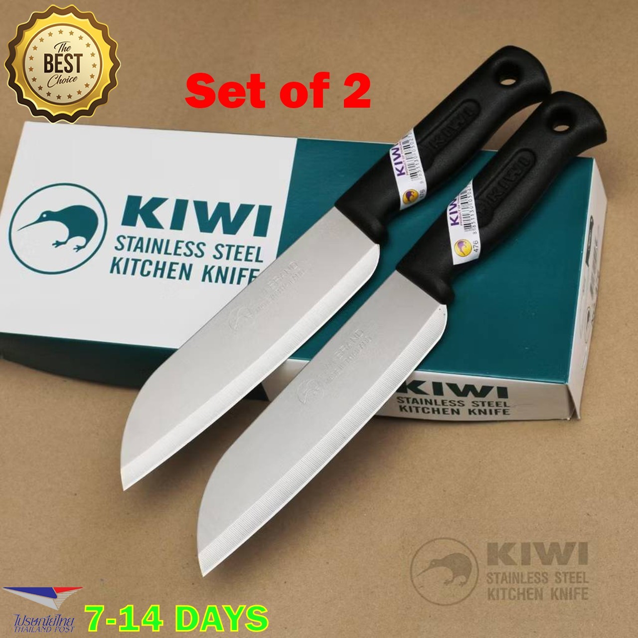 Set of 2 Kiwi Blade 6 Inch Chef's Knife Stainless Steel Knife Cook Utility Knive