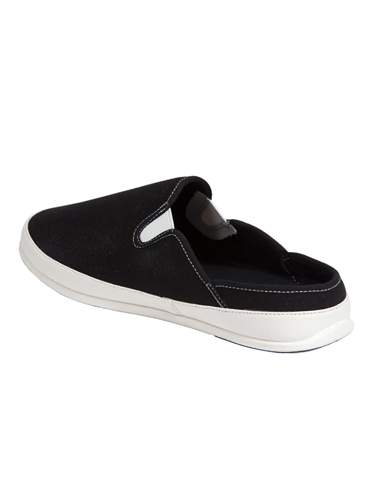 DEER STAGS Mens Black Spike Round Toe Slip On Slippers 12 M