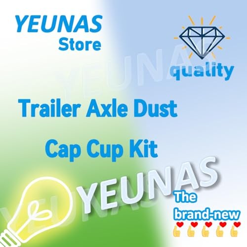 1.98" Trailer Axle Dust Cover Cap Cup Kit Set with Extra 2 Rubber Plugs for