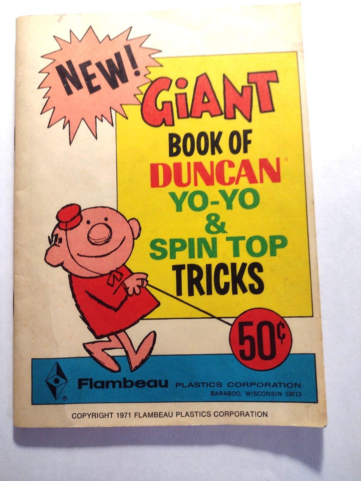New Giant Book of Duncan Yo-Yo & Spin Top Tricks 1971 Flambeau Plastics Corp