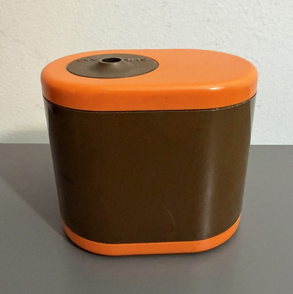 SUNBEAM Mr. Sharpy Battery Operated Pencil Sharpener Orange Tested Works