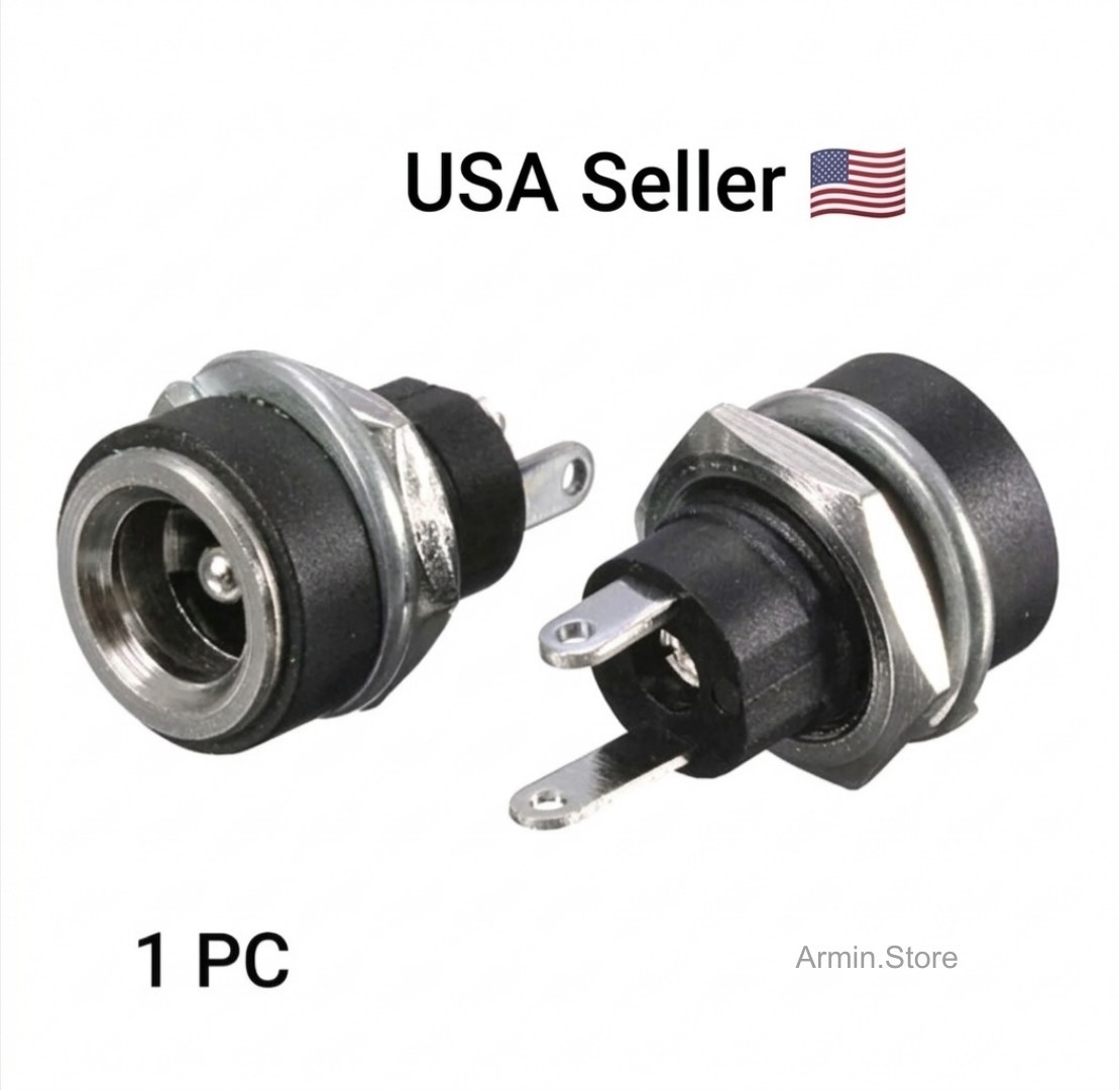 1 PC 3A 12v For DC Power Supply Jack Socket Female Panel Mount Connector plug