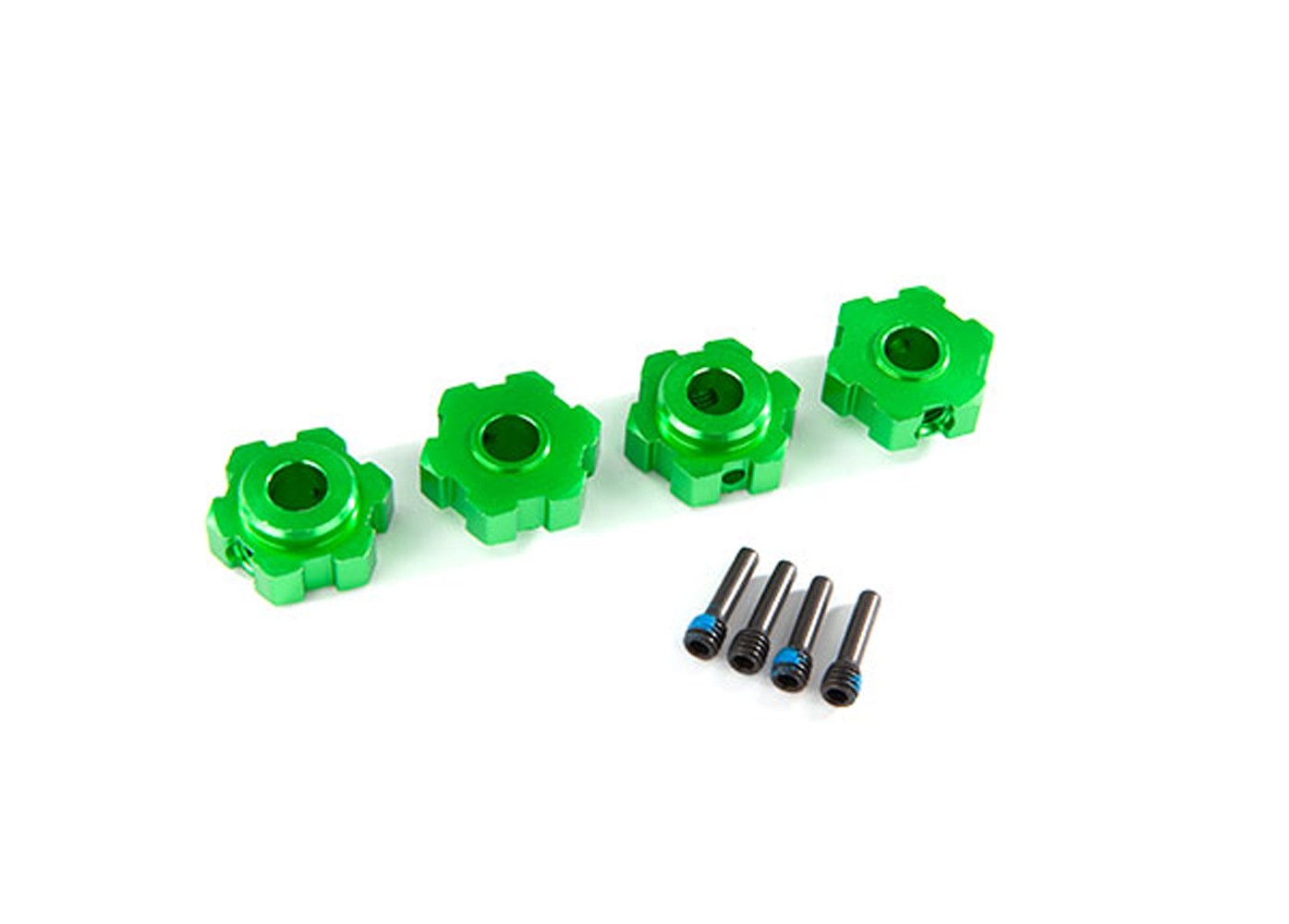 Traxxas 1/7 Maxx Slash * Aluminum Hex Wheel Hubs, Green * 8956G