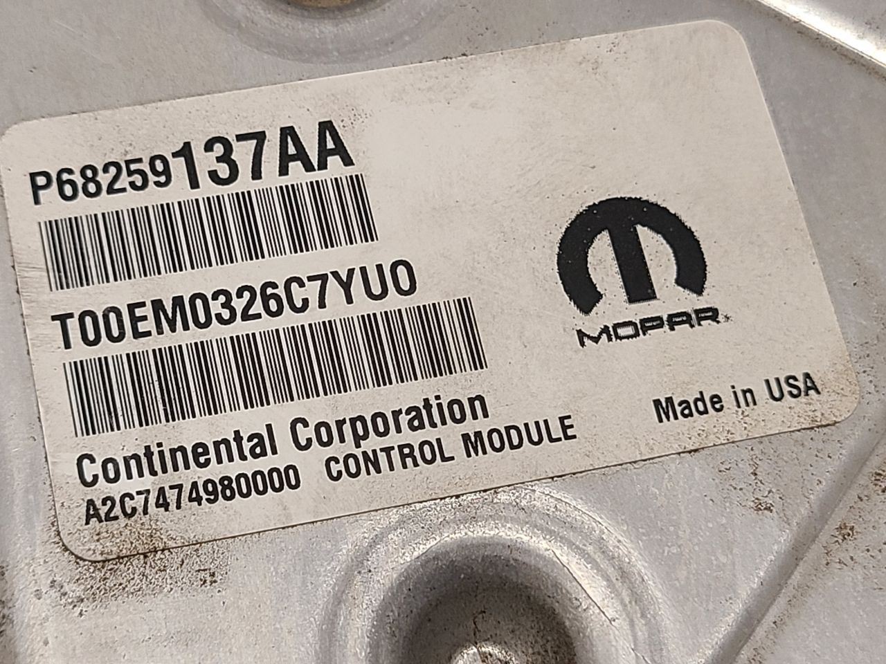 2016-2017 CHRYSLER 200 Engine ECM Electronic Control Module 3.6L 68259137AA