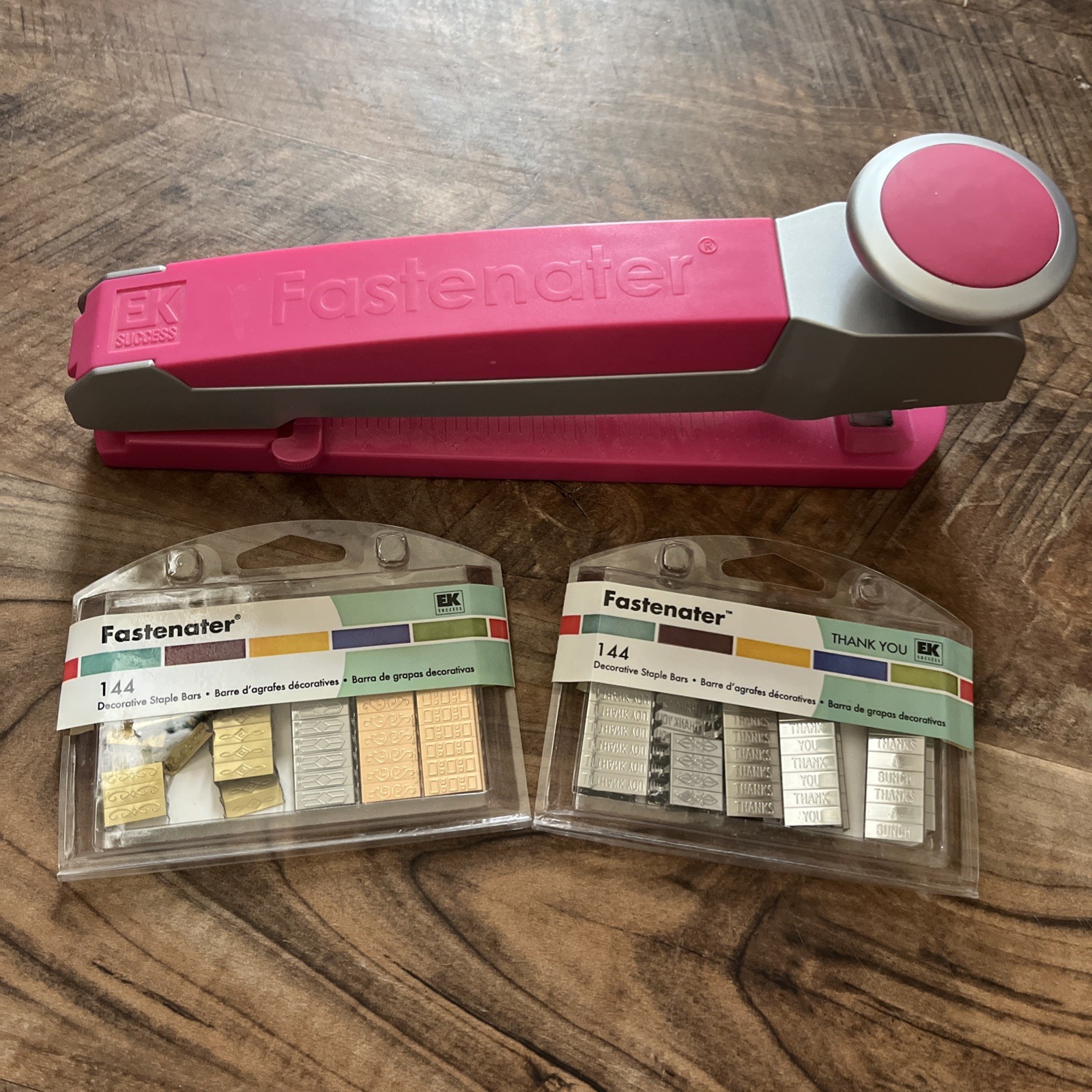 EK Success Fastenater Decorative Bar Stapler with Various Bars - Scrapbooking