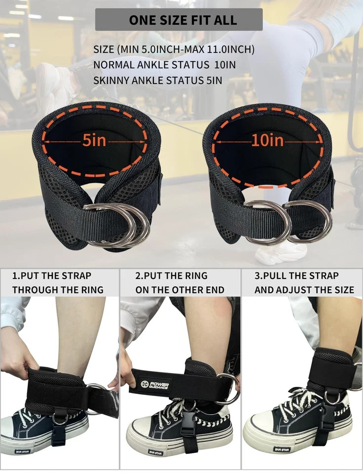 Ankle Strap for Cable Machine Professional Kickback Ankle Strap for Glute Workou