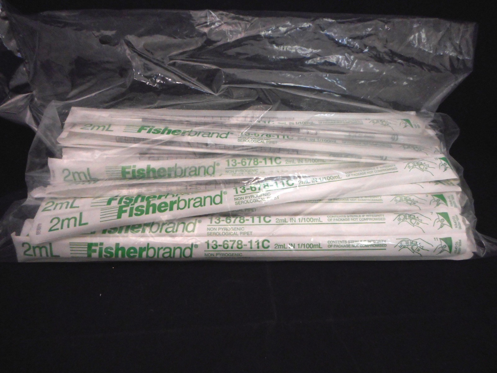 FISHERBRAND Sterile 2mL Polystyrene Disposable Serological Pipets w/ Mag Stripe