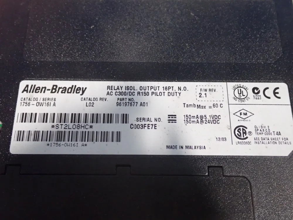ALLEN BRADLEY DIGITAL OUTPUT MODULE 1756-OW16I