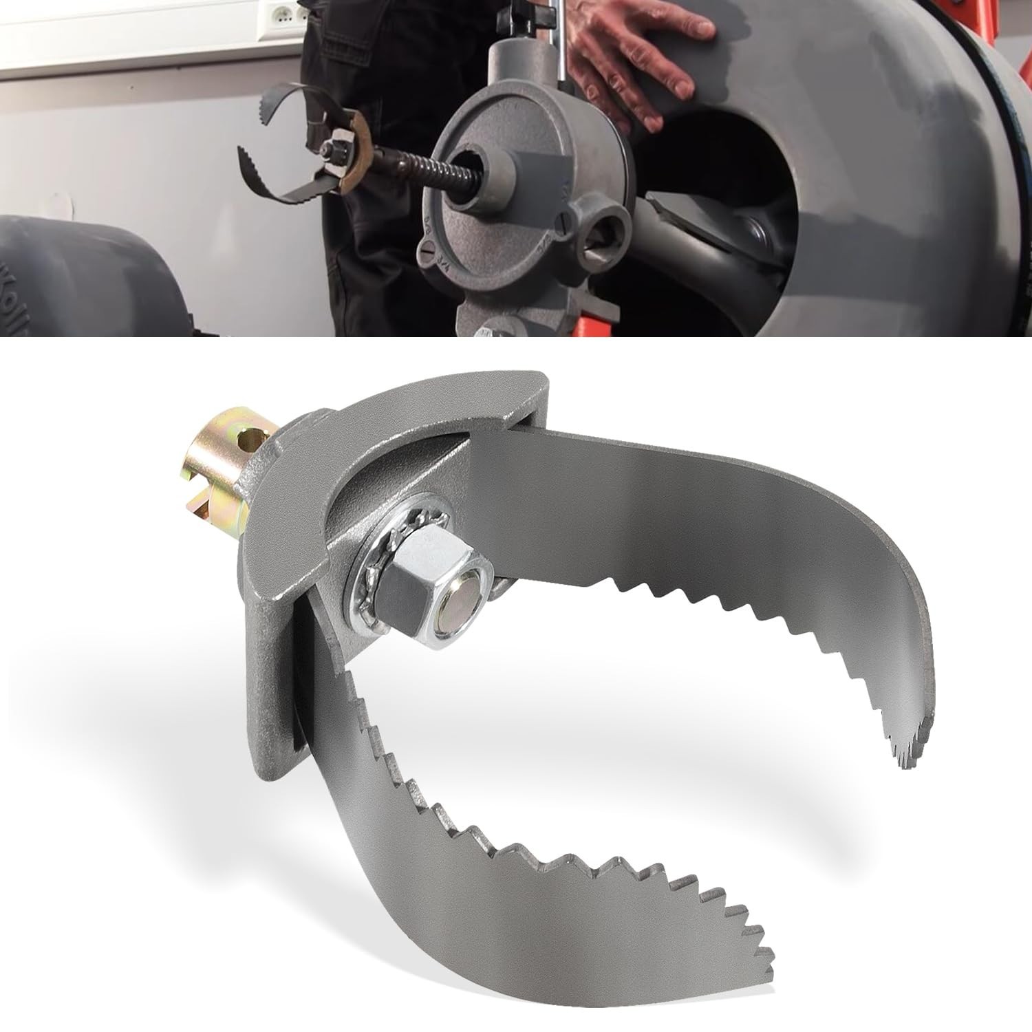 52822 T-232 HD 3" C Cutter Cable Coupling Drain Cleaning Tool Fits 3/8 in dru...
