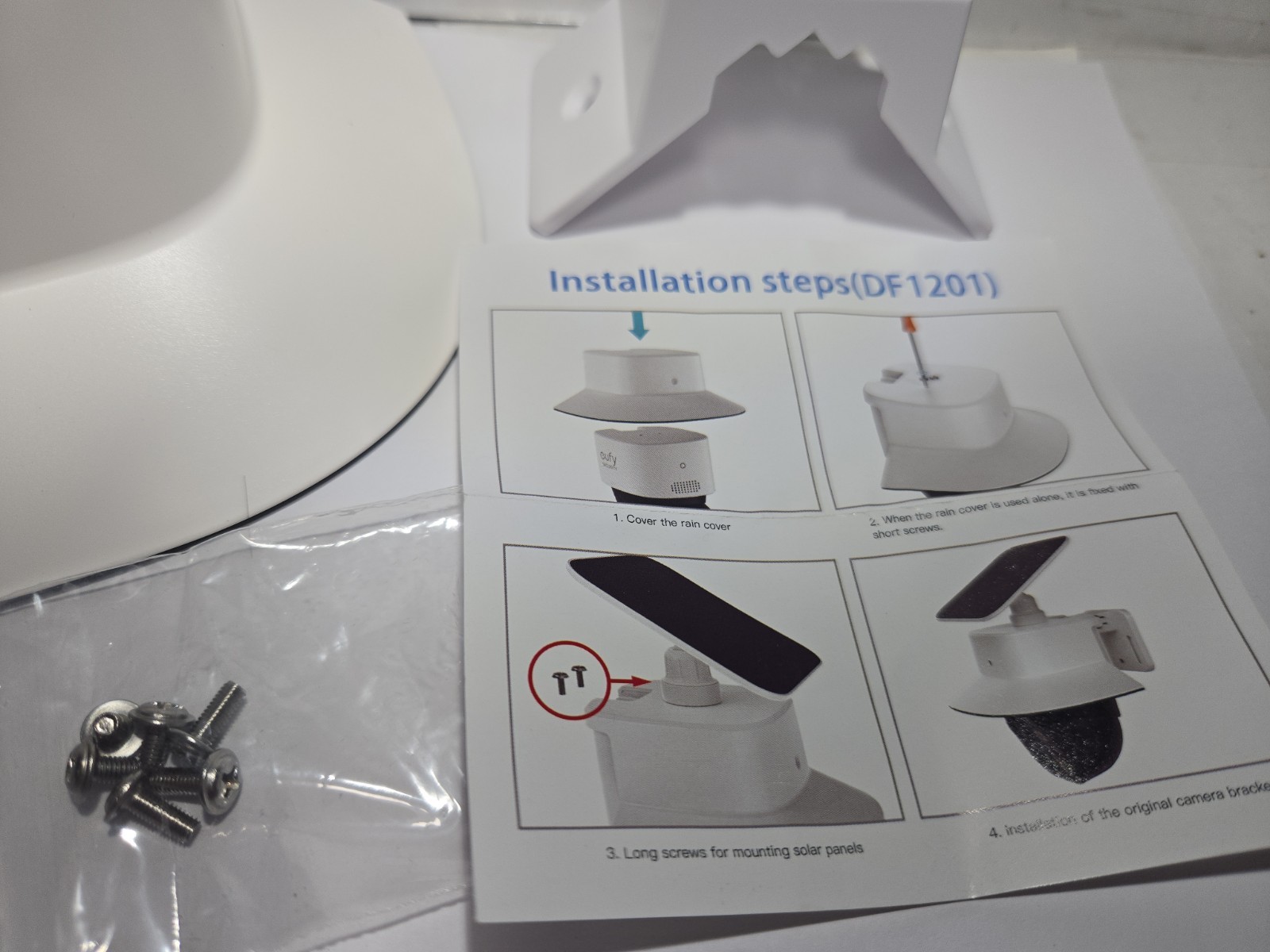 Eufy S340/E30 Corner Mount & Rain Shade Cover New