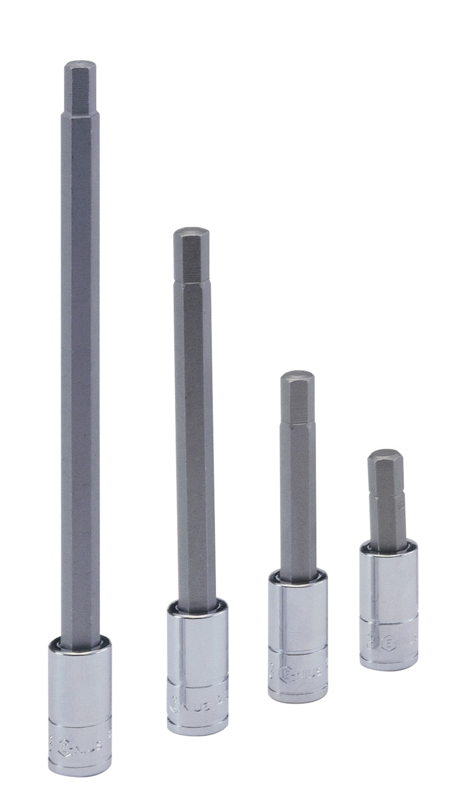 Genius Tools 1/4" Dr. 5mm Hex Bit Socket, 100mmL - 208+2535