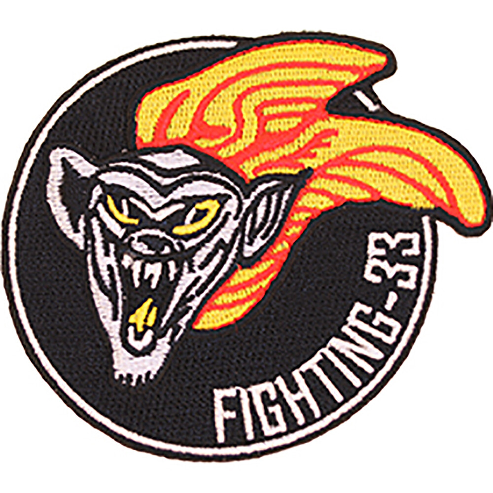 NAVY FIGHTING-33 Embroidered Shoulder Patch 3-3/8" (0041)
