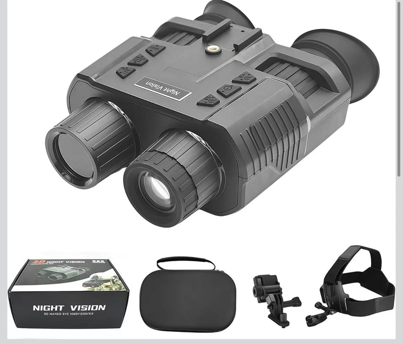 Night Vision Goggles，Qpingan 4K HD Infrared Tactical Night Vision Binoculars for