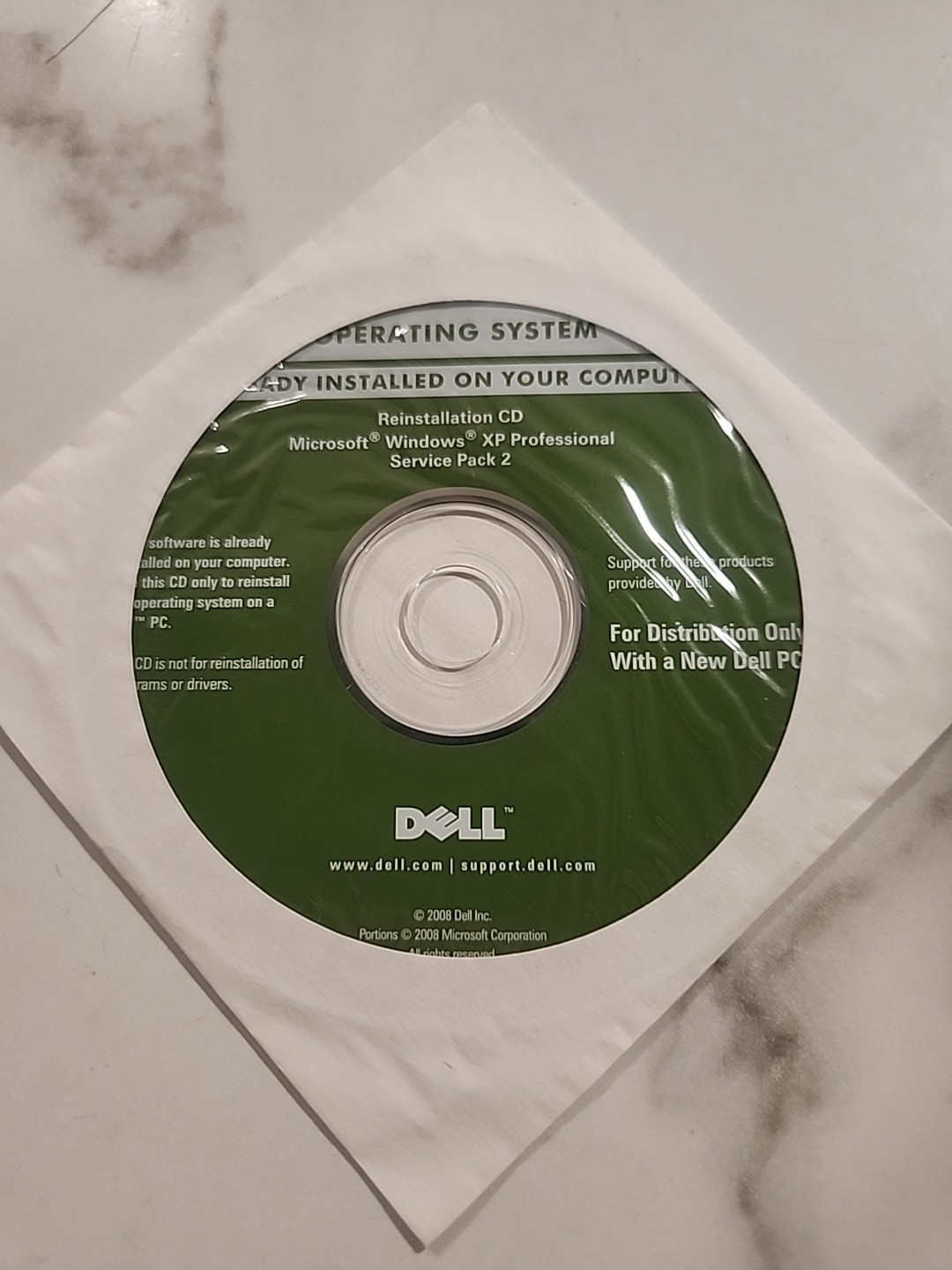 Dell Application Reinstalling Microsoft Windows XP Prof Service Pack 2 Software