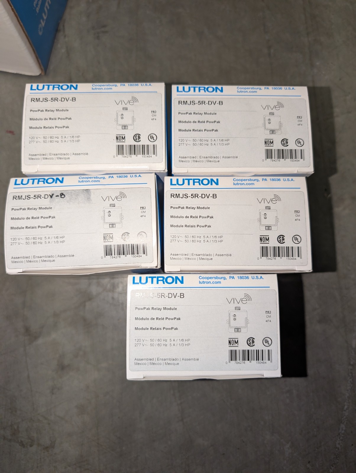 Lutron RMJS-5R-DV-B PowPak Relay Module | Vive PowPak