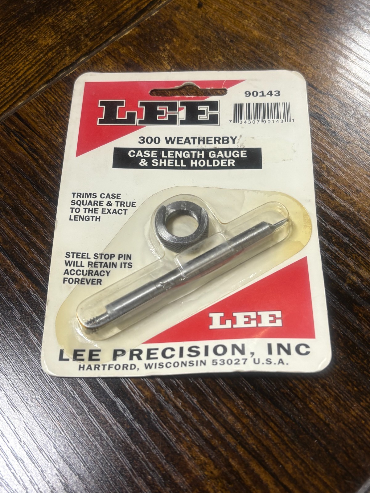 Lee case length gauge and shell holder for trimmer #90143 .300 Wby (NEW)