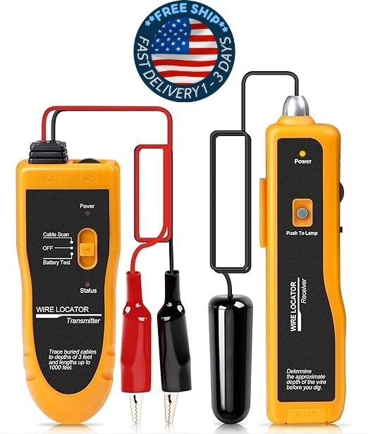 Localizador de cables subterráneos F02, rastreador de cables con auriculares