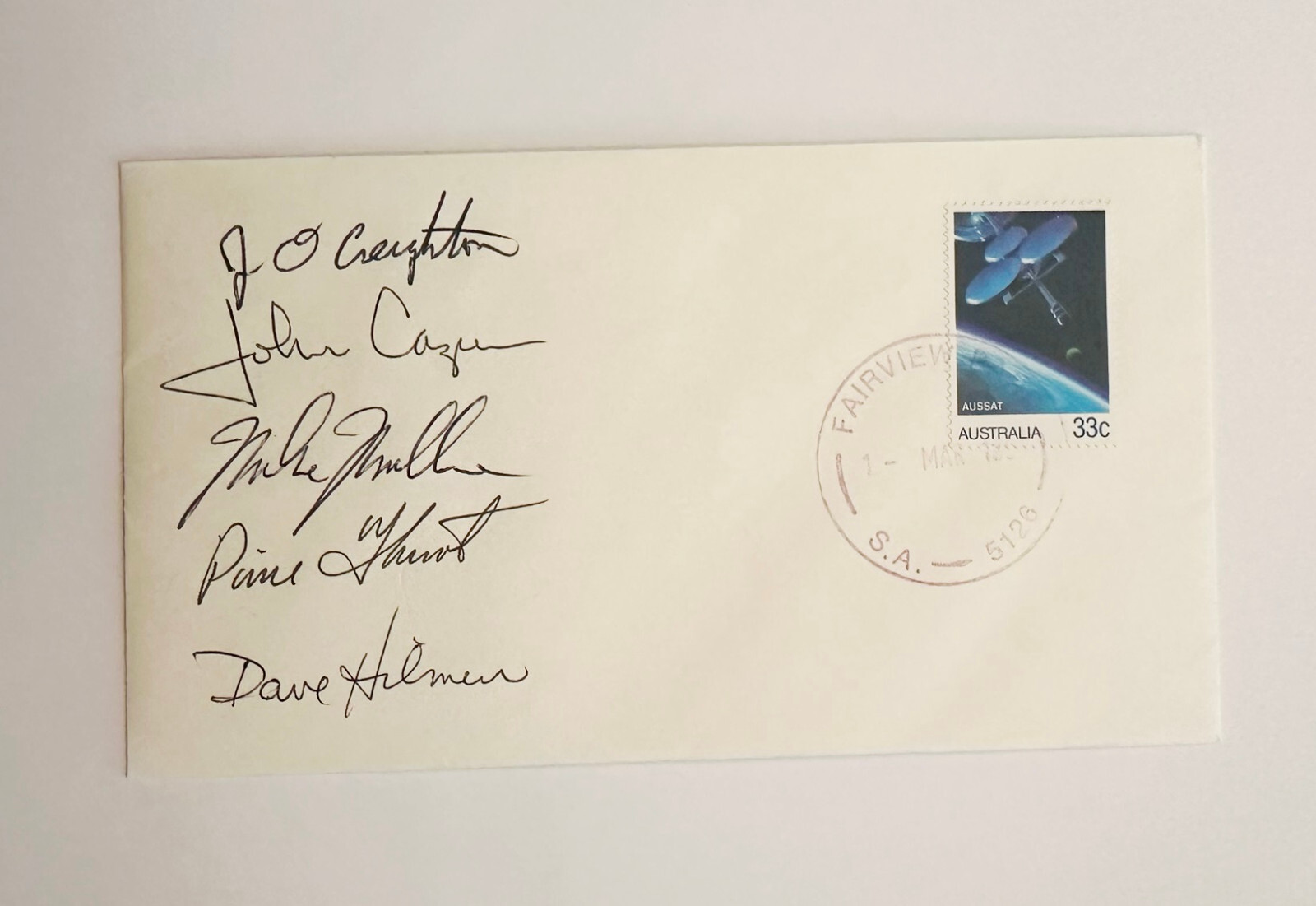 Space Shuttle mission STS-36 crew autographed cover