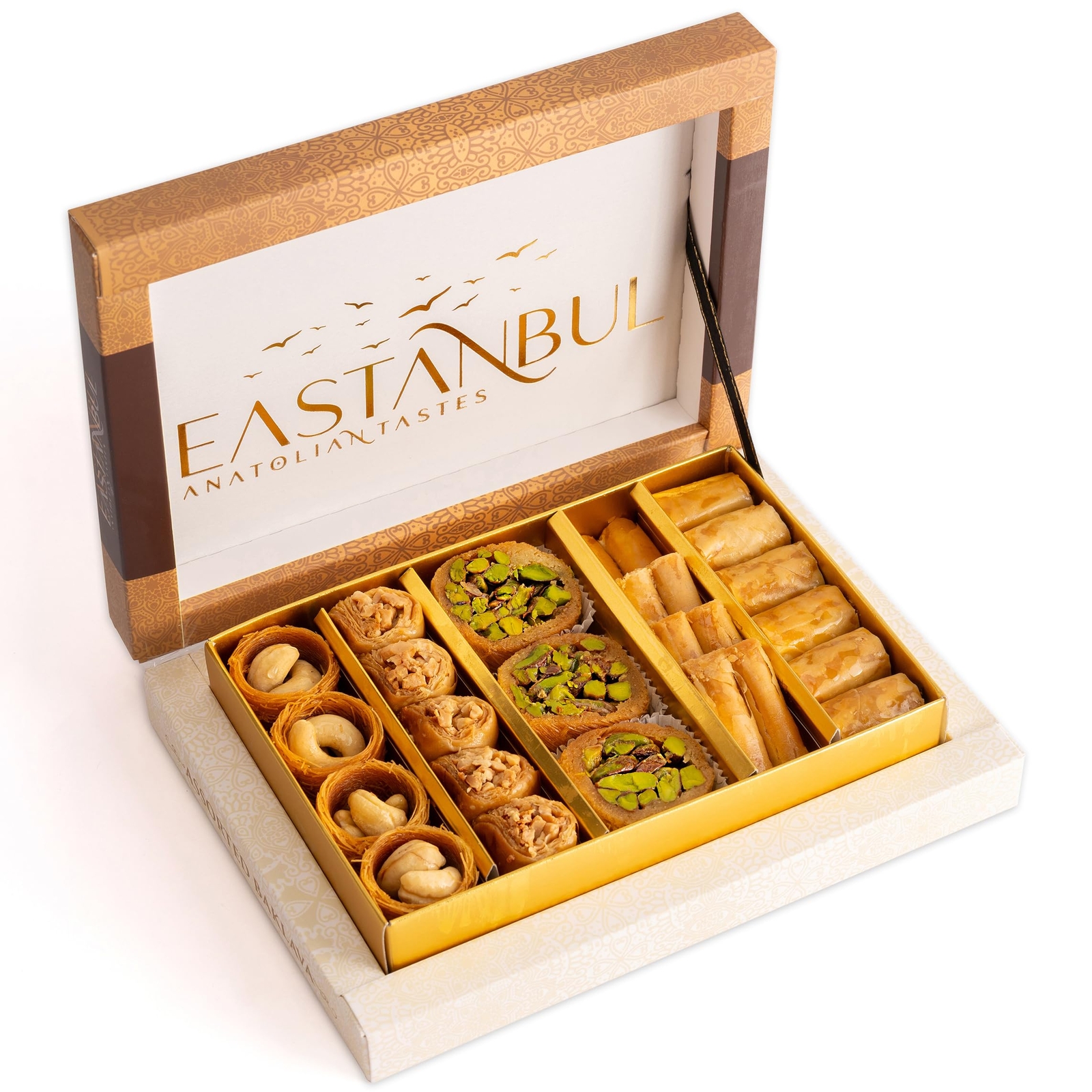 Eastanbul Baklava, 8.8oz, Baklava Pastry, Pistachio Gift Box, Middle Eastern