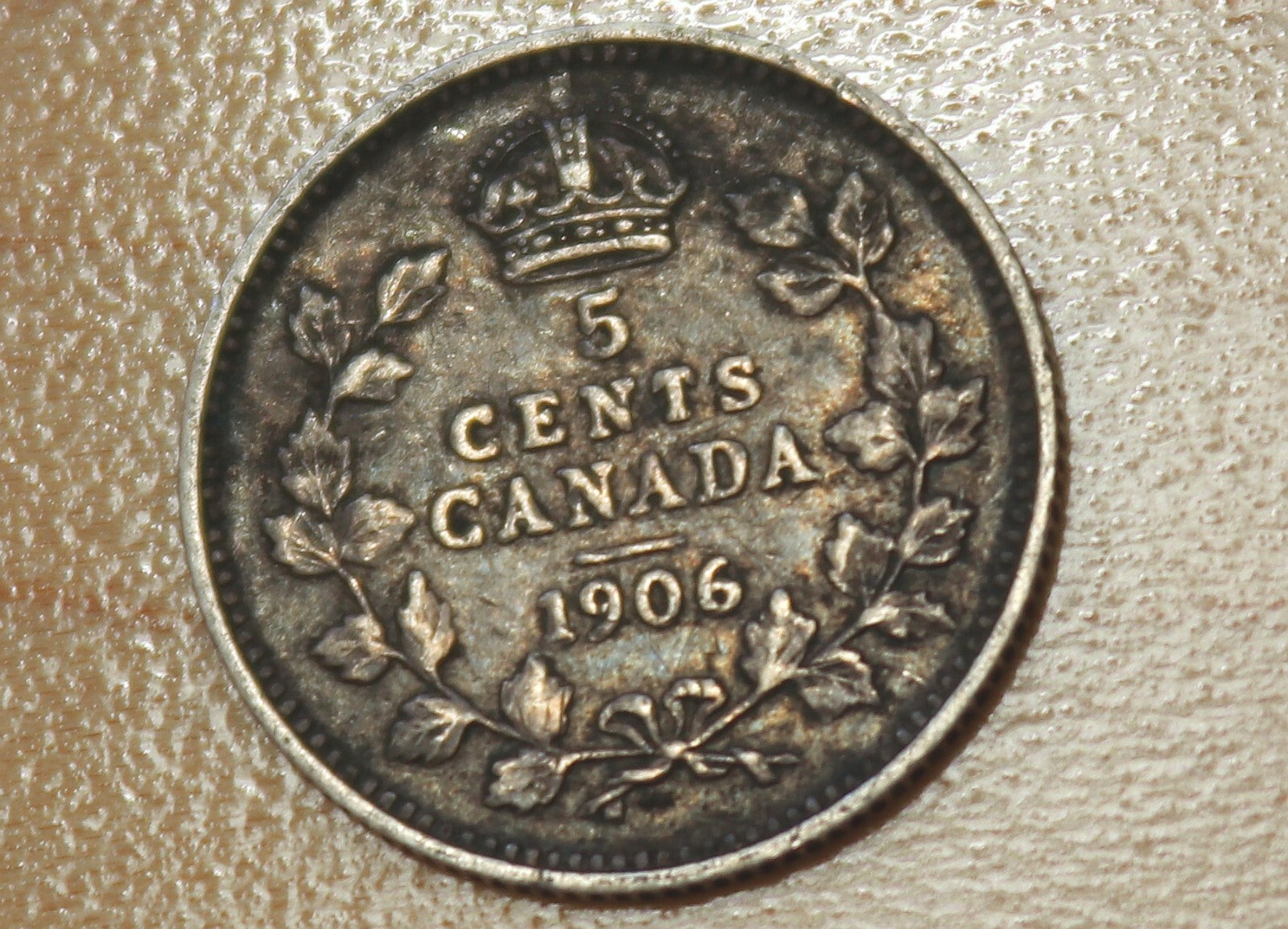 1906 Canada 5 Cents Silver