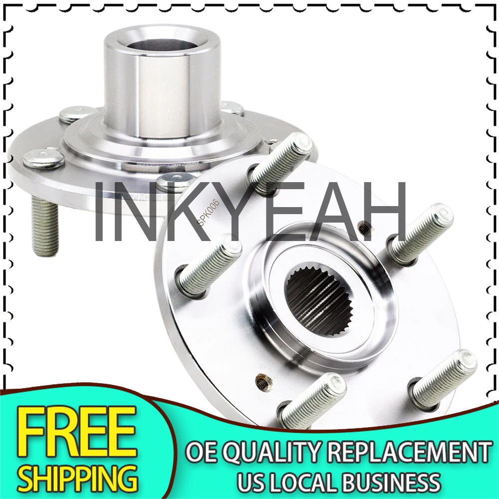 Pair Front Wheel Hubs For 2008 - 2012 Honda Accord 2.4L 3.5L
