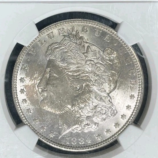 1884 MORGAN SILVER DOLLAR ~ NGC MS 63 ~BEAUTIFUL COIN~REF#41-010