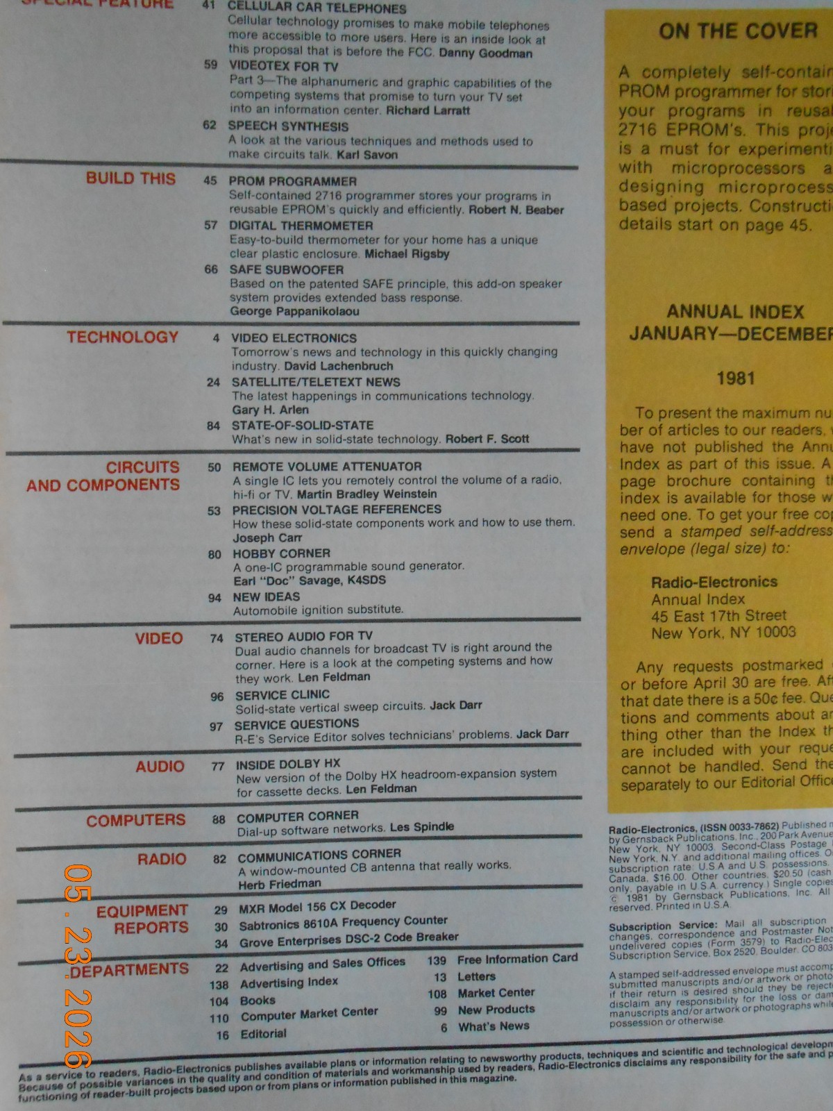 3 1982 Radio electronics magazines GREAT ADS Shure PC Computer CB Atari Sony