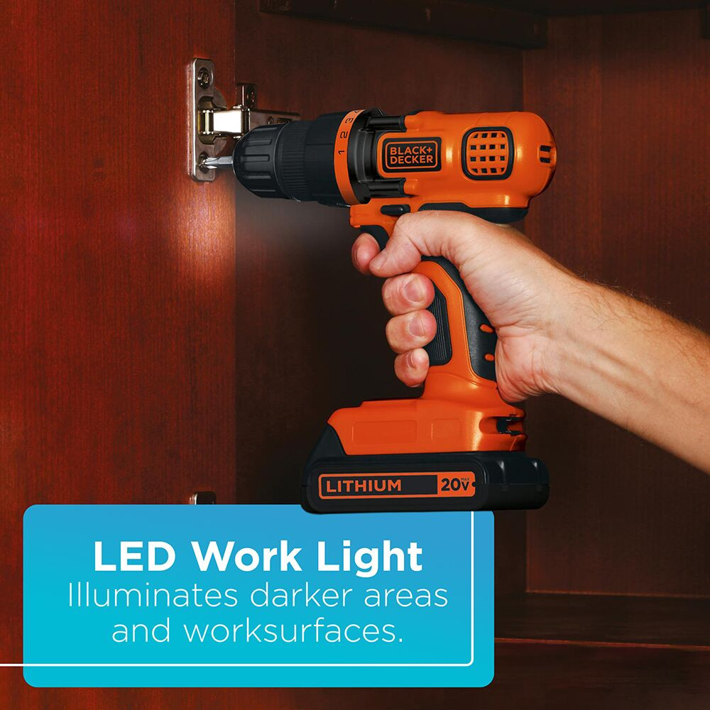 BLACK+DECKER 20V MAX* Cordless Drill and Impact Driver - BD2KITCDDI