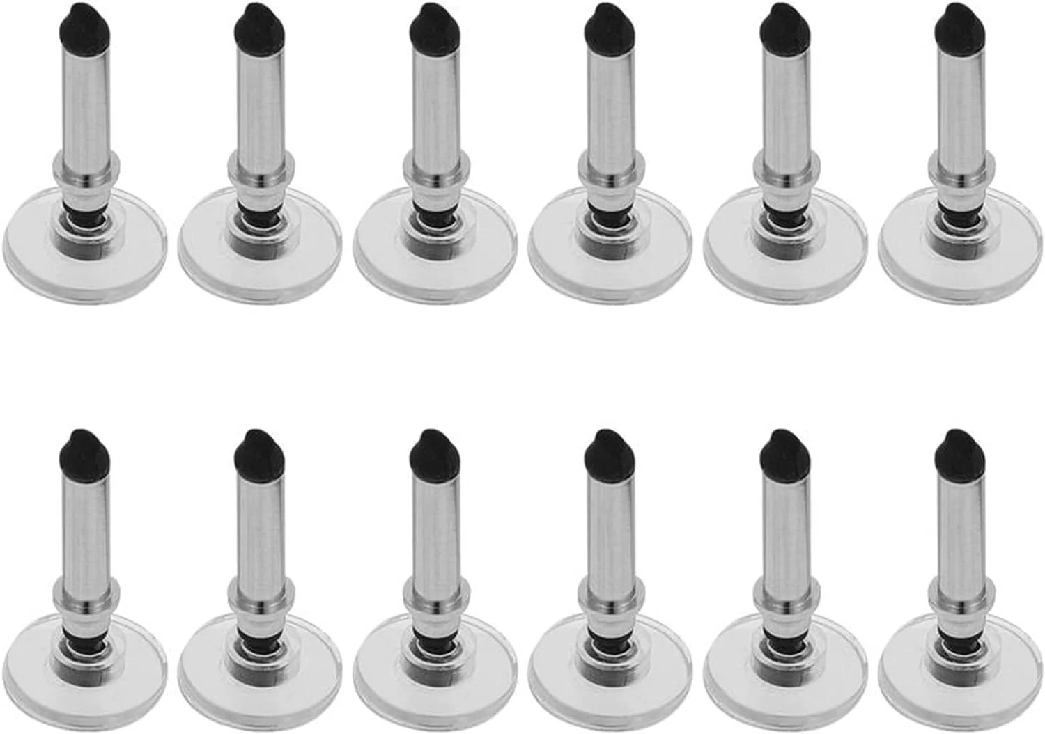 12 Pieces Silver Universal Stylus Replacement Disc Tips Round Shape Replaceable