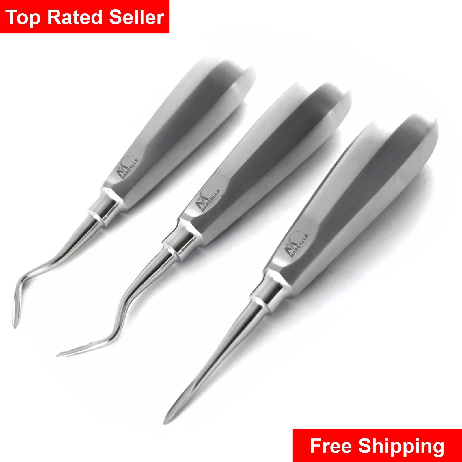 New Margalla Dental Root Elevators Set Of 3 PCS  Oral Surgery Elevators
