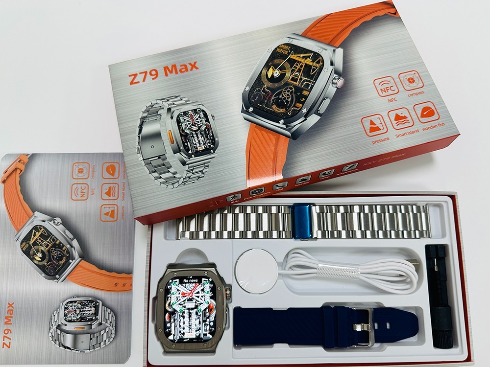 Smart Watch Waterproof Bluetooth Call Fitness Tracker Compass With 2 Straps