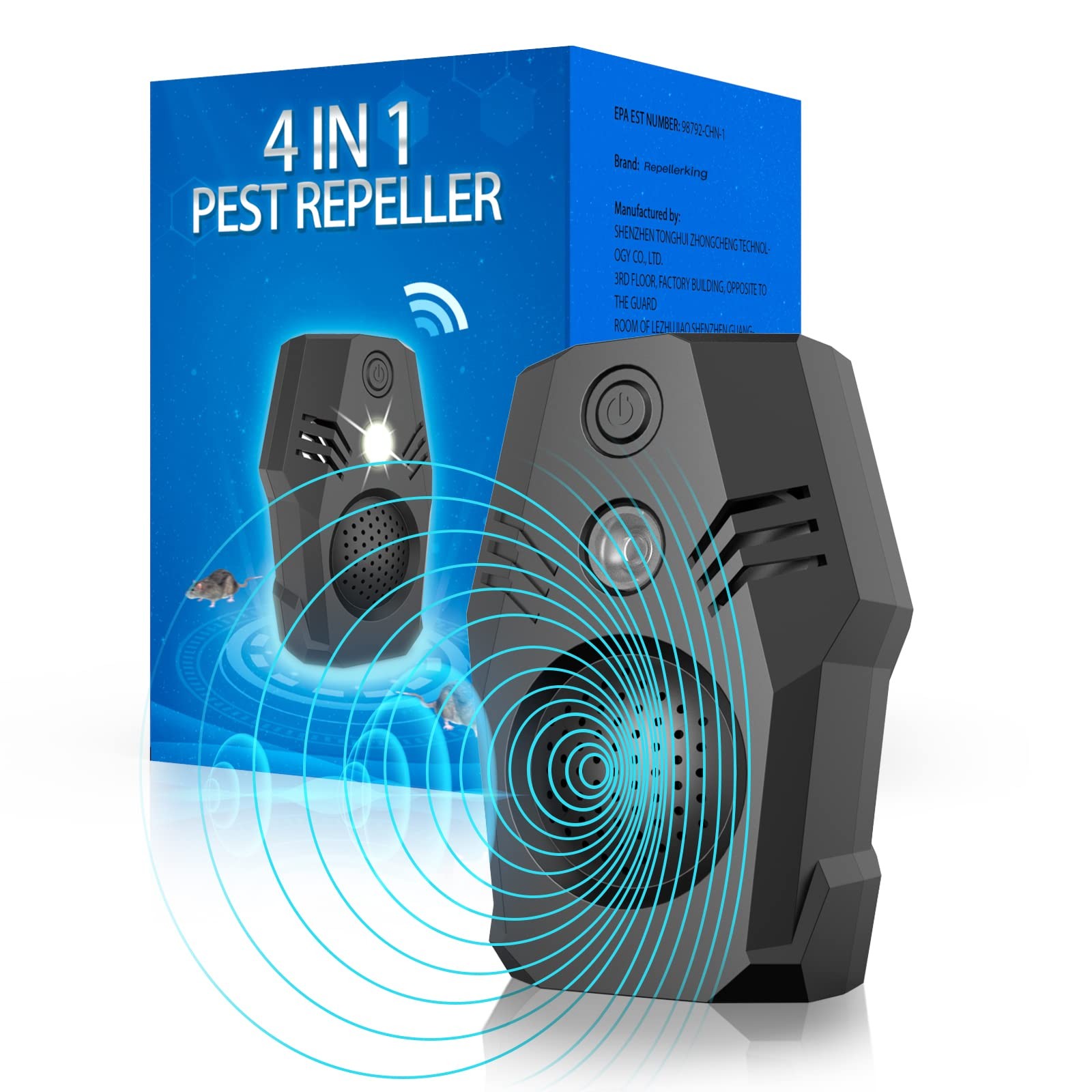 Superior Squirrel Repeller, Ultrasonic Squirrel Repellent Plug in, Electronic...