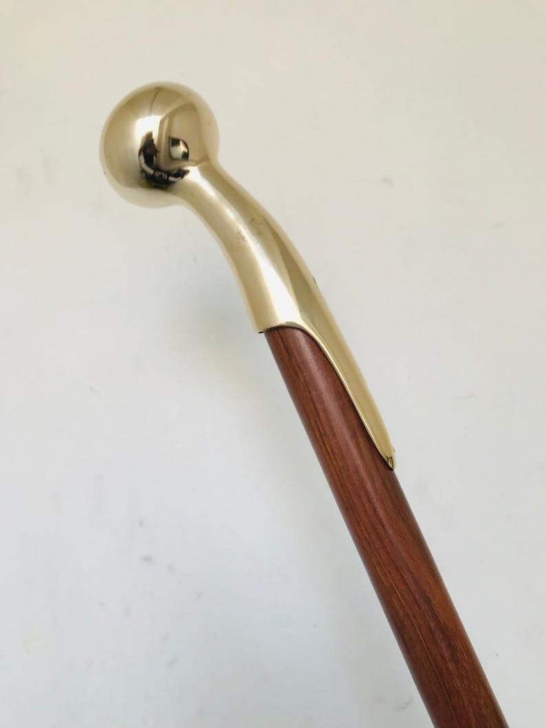 NEW SOLID VINTAGE DESIGNER ANTIQUE SOLID BRASS HANDLE WOODEN WALKING STICK CANE