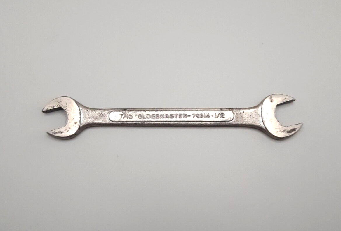 Vintage Globemaster 7/16" x 1/2" Open End Wrench 79314 Japan