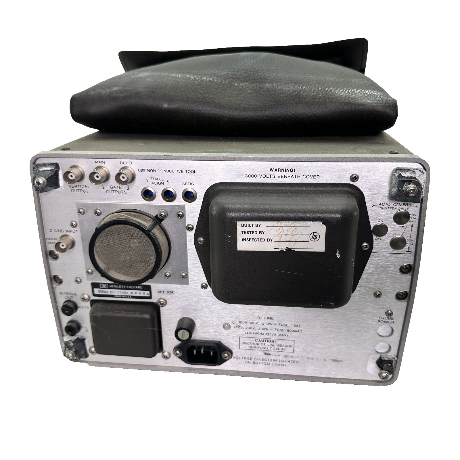HP Hewlett Packard 1727A Storage Oscilloscope w/ Time Interval Multimeter